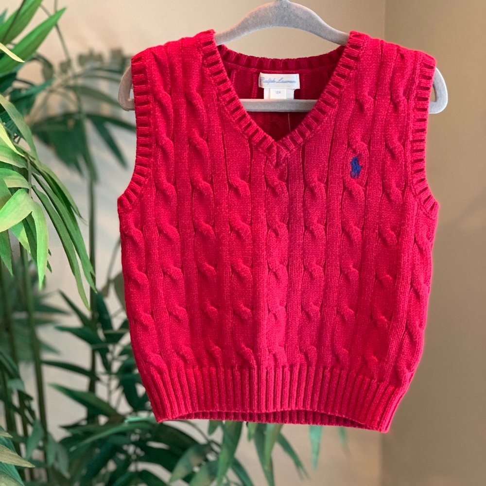 Ralph Lauren Cable-Knit Sweater Vest